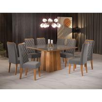 Conjunto Sala de Jantar Mesa Bela com 8 Cadeiras Iza Conjunto Sala de Jantar Mesa Bela com 8 Cadeiras Iza