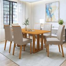 Conjunto Sala de Jantar Mesa Bold 170cm Tampo sem Vidro e 6 Cadeiras Pés Madeira Maciça Jade Conjunto Sala de Jantar Mesa Bold 170cm Tampo sem Vidro e 6 Cadeiras Pés Madeira Maciça Jade