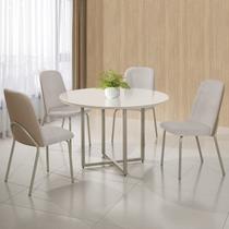 Conjunto Sala de Jantar Mesa com 4 Cadeiras California