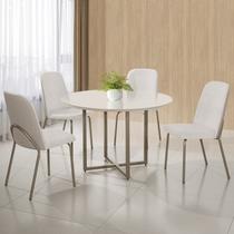 Conjunto Sala de Jantar Mesa com 4 Cadeiras California