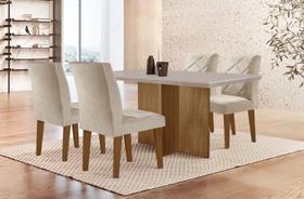 Conjunto Sala de Jantar Mesa com 4 Cadeiras Cayman Yescasa Conjunto Sala de Jantar Mesa com 4 Cadeiras Cayman Yescasa