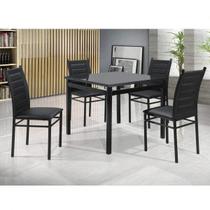 Conjunto Sala de Jantar Mesa com 4 Cadeiras Liana Espresso Móveis