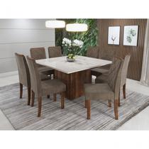 Conjunto Sala de Jantar Mesa com 8 Cadeiras Elegance Atena Sonetto Móveis