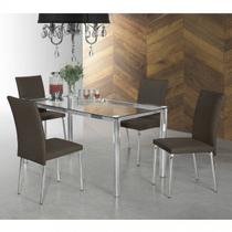 Conjunto Sala de Jantar Mesa com Cadeiras Viana Espresso Móveis