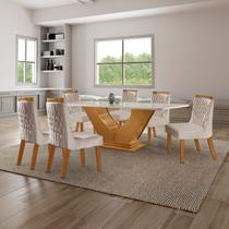 Conjunto Sala De Jantar Mesa Com Tampo De Vidro Safira 6 Cadeiras Atena Conjunto Sala De Jantar Mesa Com Tampo De Vidro Safira 6 Cadeiras Atena