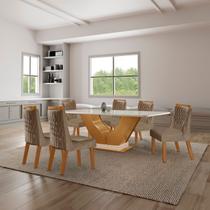 Conjunto Sala De Jantar Mesa Com Tampo De Vidro Safira 6 Cadeiras Atena Conjunto Sala De Jantar Mesa Com Tampo De Vidro Safira 6 Cadeiras Atena