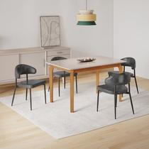 Conjunto Sala de Jantar Mesa com Vidro Candian 4 Cadeiras Bless