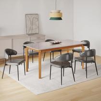 Conjunto Sala de Jantar Mesa com Vidro Candian 6 Cadeiras Bless