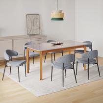 Conjunto Sala de Jantar Mesa com Vidro Candian 6 Cadeiras Bless