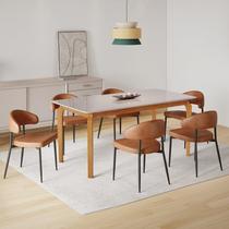 Conjunto Sala de Jantar Mesa com Vidro Candian 6 Cadeiras Bless Marrom/Off White/Whiskey Conjunto Sala de Jantar Mesa com Vidro Candian 6 Cadeiras Bless Marrom/Off White/Whiskey