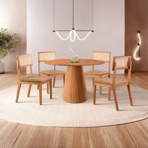 Conjunto Sala de Jantar Mesa Cone 108cm e 4 Cadeiras Ava Conjunto Sala de Jantar Mesa Cone 108cm e 4 Cadeiras Ava