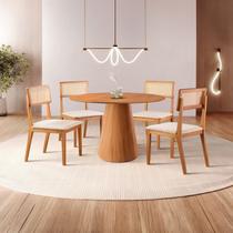 Conjunto Sala de Jantar Mesa Cone 108cm e 4 Cadeiras Ava Conjunto Sala de Jantar Mesa Cone 108cm e 4 Cadeiras Ava
