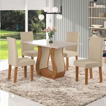 Conjunto Sala de Jantar Mesa Criare com 4 Cadeiras Venus Móveis
