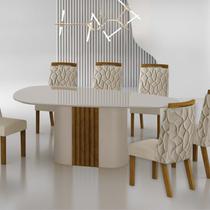 Conjunto Sala de Jantar Mesa Dacota 6 Cadeiras Dacota