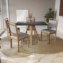 Conjunto Sala de Jantar Mesa Duna com 4 Cadeiras