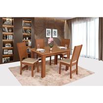 Conjunto Sala de Jantar Mesa e 4 Cadeiras Mariah