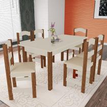 Conjunto Sala de Jantar Mesa e 6 Cadeiras Praiana Araúna - Arauna
