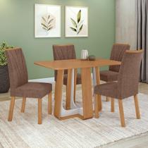 Conjunto Sala De Jantar Mesa Easy Tampo Mdf Com 4 Cadeiras Conjunto Sala De Jantar Mesa Easy Tampo Mdf Com 4 Cadeiras