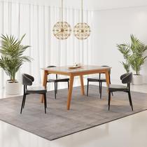 Conjunto Sala de Jantar Mesa Elegance Candian com 4 Cadeiras Bless