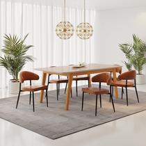 Conjunto Sala de Jantar Mesa Elegance Candian com 6 Cadeiras Bless - Espresso Móveis
