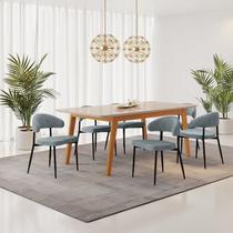 Conjunto Sala de Jantar Mesa Elegance Candian com 6 Cadeiras Bless