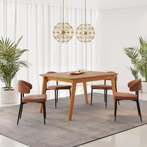 Conjunto Sala de Jantar Mesa Elegance com 4 Cadeiras Bless Marrom/Whiskey Yescasa Conjunto Sala de Jantar Mesa Elegance com 4 Cadeiras Bless Marrom/Whiskey Yescasa