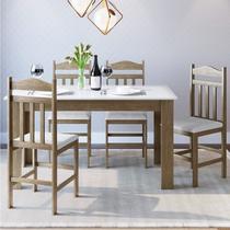 Conjunto Sala de Jantar Mesa Fixa com 4 Cadeiras Conjunto Sala de Jantar Mesa Fixa com 4 Cadeiras