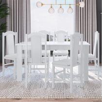 Conjunto Sala de Jantar Mesa Fixa com 6 Cadeiras
