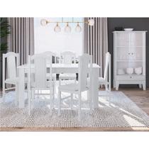 Conjunto Sala de Jantar Mesa Fixa com 6 Cadeiras