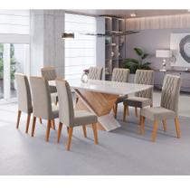 Conjunto Sala de Jantar Mesa Glamour com 8 Cadeiras Cristal Viero Conjunto Sala de Jantar Mesa Glamour com 8 Cadeiras Cristal Viero