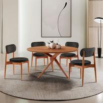 Conjunto Sala de Jantar Mesa Hope Tampo 120cm Redondo Laminado e 4 Cadeiras Hope Soft Conjunto Sala de Jantar Mesa Hope Tampo 120cm Redondo Laminado e 4 Cadeiras Hope Soft