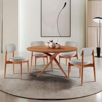 Conjunto Sala de Jantar Mesa Hope Tampo 120cm Redondo Laminado e 4 Cadeiras Hope Soft Conjunto Sala de Jantar Mesa Hope Tampo 120cm Redondo Laminado e 4 Cadeiras Hope Soft