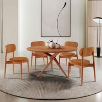 Conjunto Sala de Jantar Mesa Hope Tampo 120cm Redondo Laminado e 4 Cadeiras Hope Soft Conjunto Sala de Jantar Mesa Hope Tampo 120cm Redondo Laminado e 4 Cadeiras Hope Soft