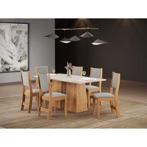 Conjunto Sala de Jantar Mesa Jordania com 6 Cadeiras Sol
