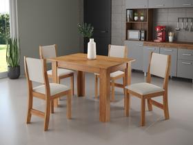 Conjunto Sala de Jantar Mesa Jude com 4 Cadeiras Sol