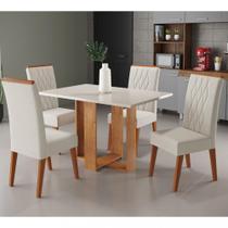 Conjunto Sala de Jantar Mesa Letonia 4 Cadeiras Cristal Viero Conjunto Sala de Jantar Mesa Letonia 4 Cadeiras Cristal Viero