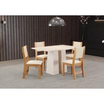 Conjunto Sala de Jantar Mesa Libia com 4 Cadeiras Sol Conjunto Sala de Jantar Mesa Libia com 4 Cadeiras Sol
