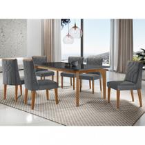 Conjunto Sala de Jantar Mesa Londrina e 6 cadeiras Nevada Rufato