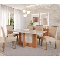Conjunto Sala de Jantar Mesa Louise 180cm 6 Cadeira Fernanda Cimol Conjunto Sala de Jantar Mesa Louise 180cm 6 Cadeira Fernanda Cimol