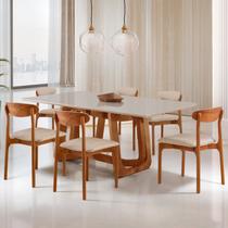 Conjunto Sala de Jantar Mesa Madeira Maciça Genova 6 Cadeiras Monaco Marrom/Milano/Cinamomo Imbuia/o Conjunto Sala de Jantar Mesa Madeira Maciça Genova 6 Cadeiras Monaco Marrom/Milano/Cinamomo Imbuia/o