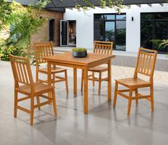 Conjunto sala de jantar mesa mariah c/ 4 cadeiras mad ripada