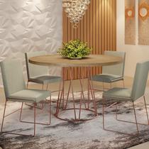 Conjunto Sala de Jantar Mesa MDF/BP e 4 Cadeiras Dubai Mais Decor