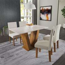 Conjunto Sala de Jantar Mesa Medelin com 4 Cadeiras Venus