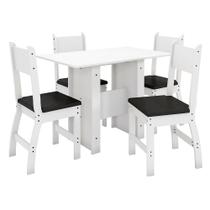 Conjunto Sala de Jantar Mesa Milano com 4 Cadeiras Poliman