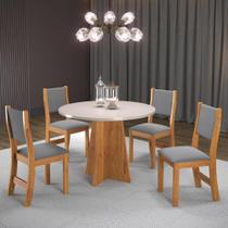 Conjunto Sala de Jantar Mesa Mirna 4 Cadeiras Sol Viero