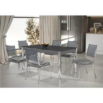 Conjunto Sala de Jantar Mesa Natani 160x90cm com 6 Cadeiras Natani Junco Yescasa Conjunto Sala de Jantar Mesa Natani 160x90cm com 6 Cadeiras Natani Junco Yescasa