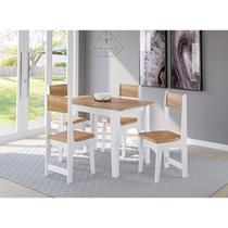 Conjunto Sala de Jantar Mesa Nicoli Retangular 110x68cm com 4 Cadeiras Delta - Espresso Móveis