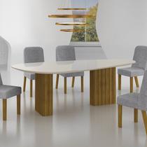 Conjunto Sala de Jantar Mesa Orgânica 6 Cadeiras Isis