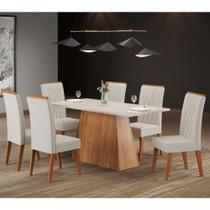 Conjunto Sala de Jantar Mesa Paris 6 Cadeiras Cristal Viero Conjunto Sala de Jantar Mesa Paris 6 Cadeiras Cristal Viero