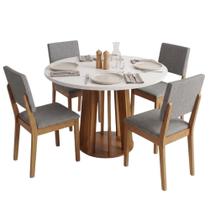 Conjunto Sala de Jantar Mesa Redonda 0,90m Veneza 4 Cadeiras Linda Conjunto Sala de Jantar Mesa Redonda 0,90m Veneza 4 Cadeiras Linda